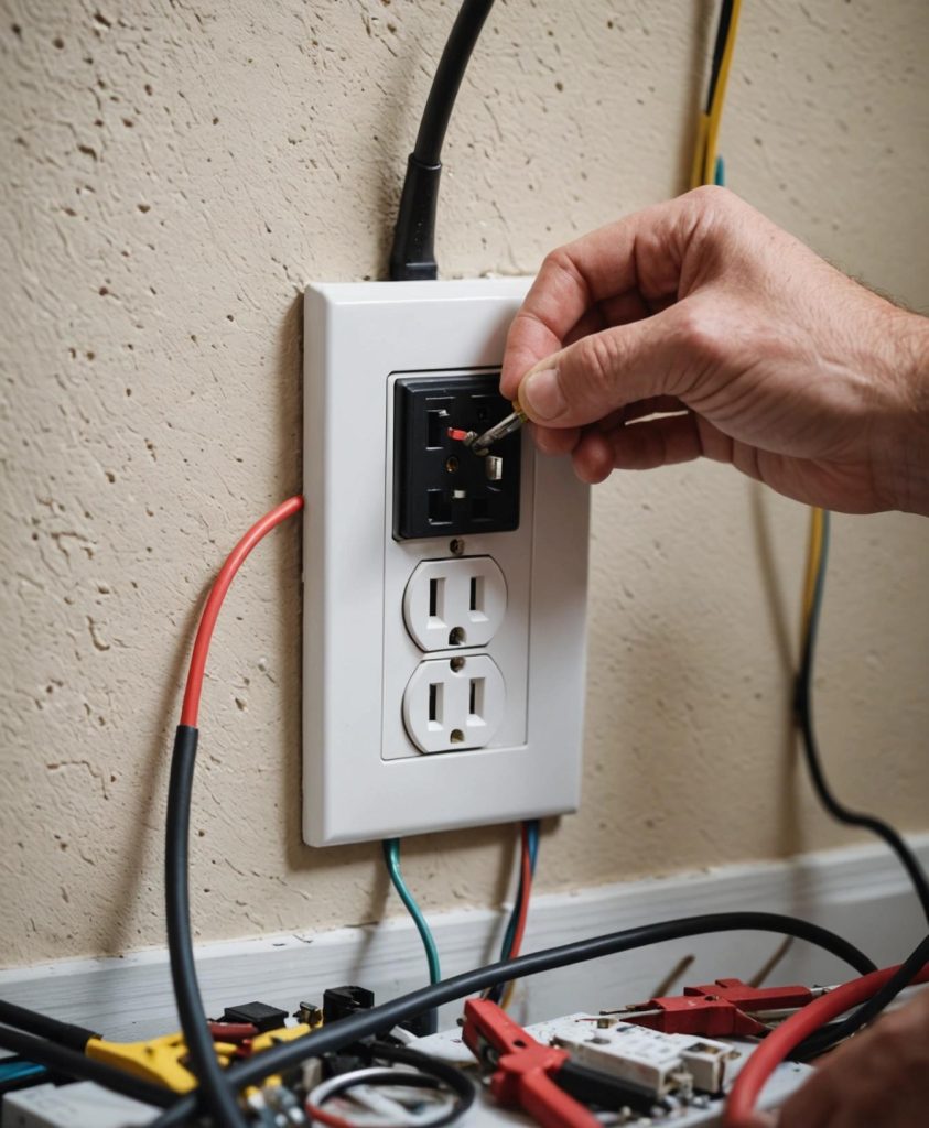 Professional electrical outlet repair service in modern home setting mckinney tx 96ac