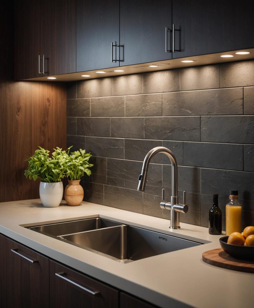 Under cabinet lighting installation in modern kitchen mckinney tx 578d